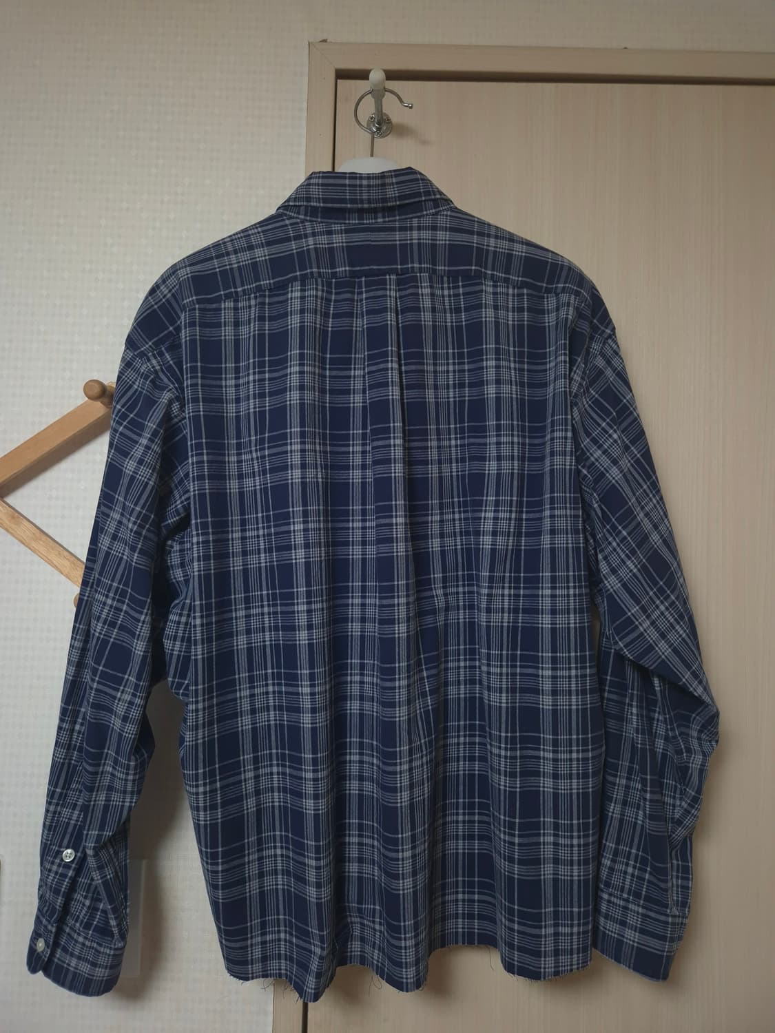 (XL) 폴로 네이비 체크 셔츠 상품이미지2