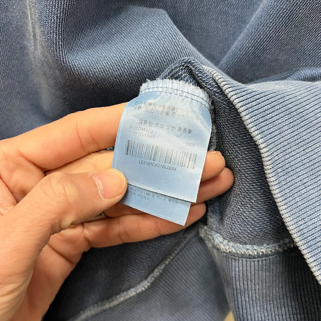 LEE 리 피그먼트 백로고 맨투맨 M 상품이미지5