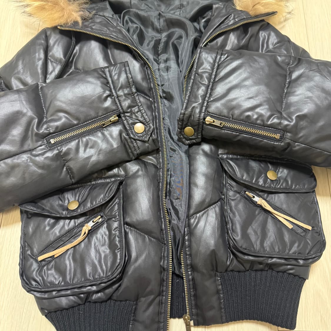 y2k 라쿤 퍼 빈티지 패딩 상품이미지4