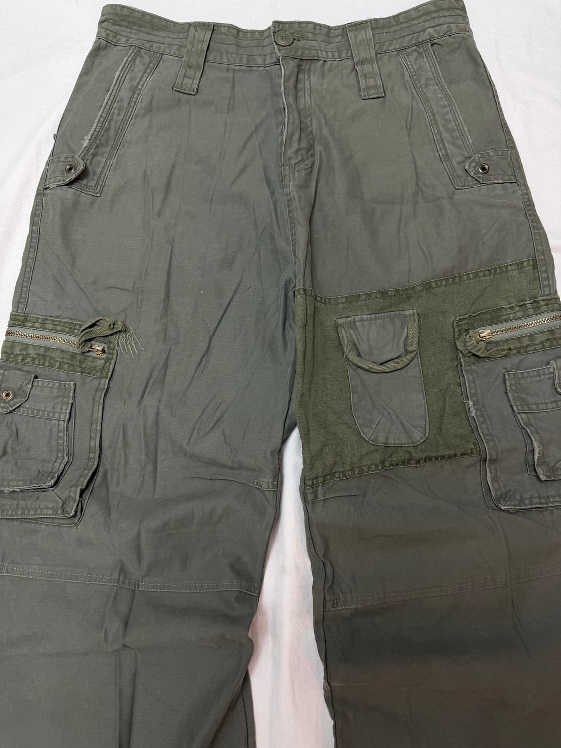 지스타 로우 멀티포켓 와이드 카고팬츠 카키 올리브 상품이미지3