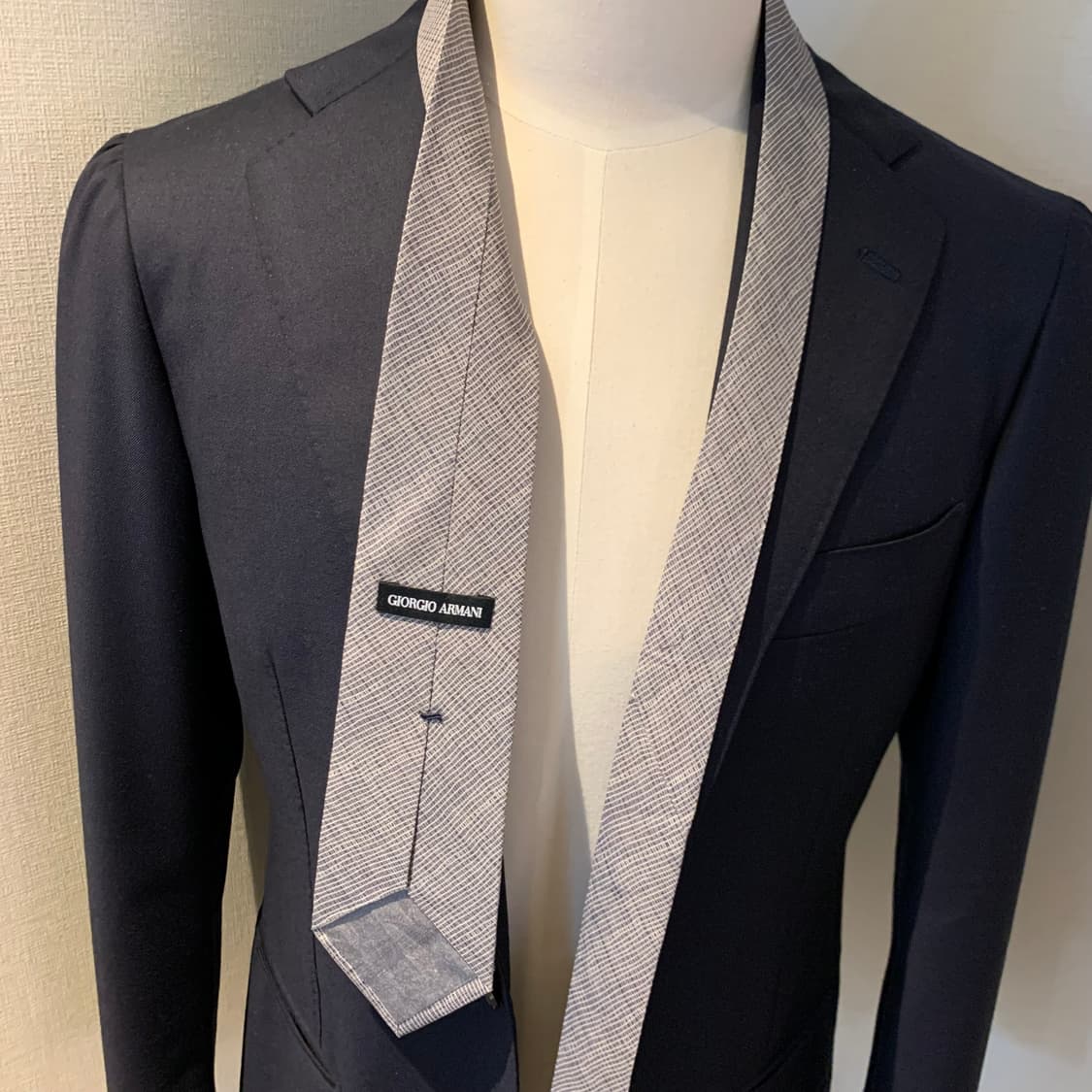 조르지오 아르마니 신형라벨 명품 클래식 정장넥타이 7.7cm 상품이미지2