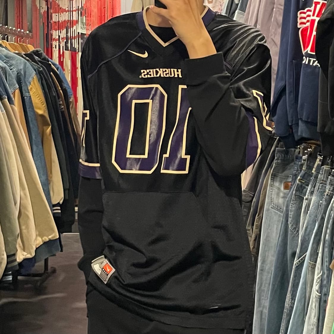 [IM] NFL HUSKIES No.10 블랙 반팔져지 상품이미지5