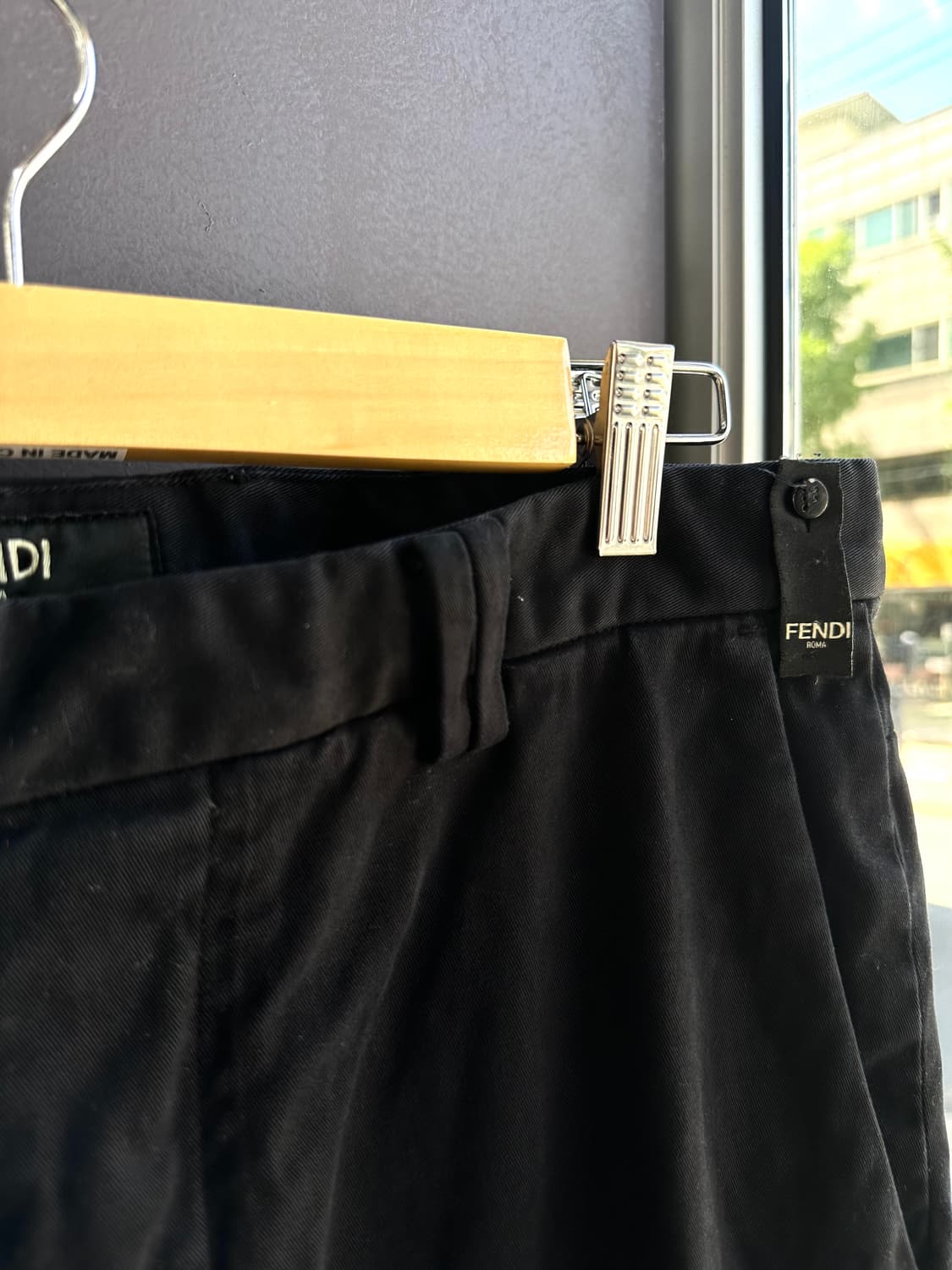 33~34/ 펜디 블랙 코튼 팬츠 상품이미지5