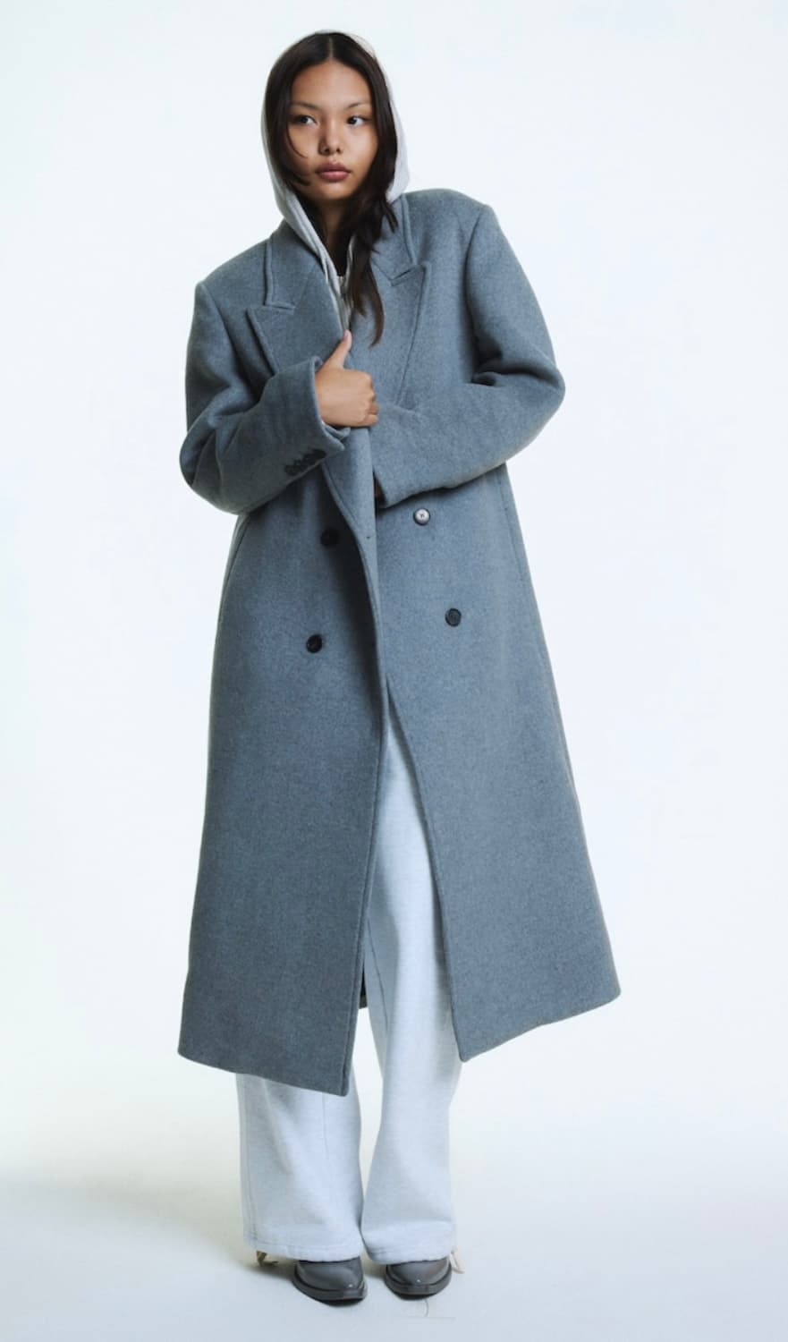 글로니 G WOOL COAT -LONG (GRAY) M 상품이미지5