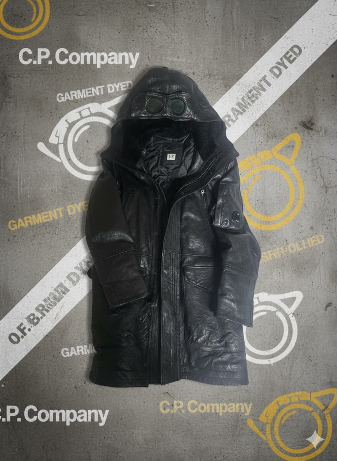 CP 컴퍼니 레더(양가죽) 고글 렌즈자켓 상품이미지3