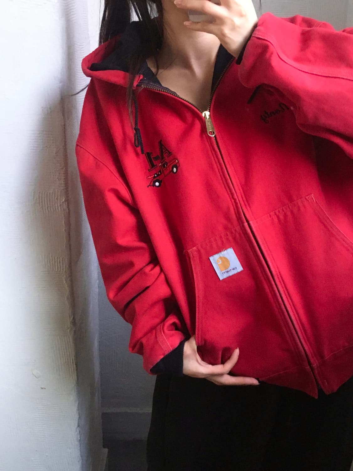 Carhartt 칼하트 90’s 덕 액티브 레드 워크 자켓 상품이미지2