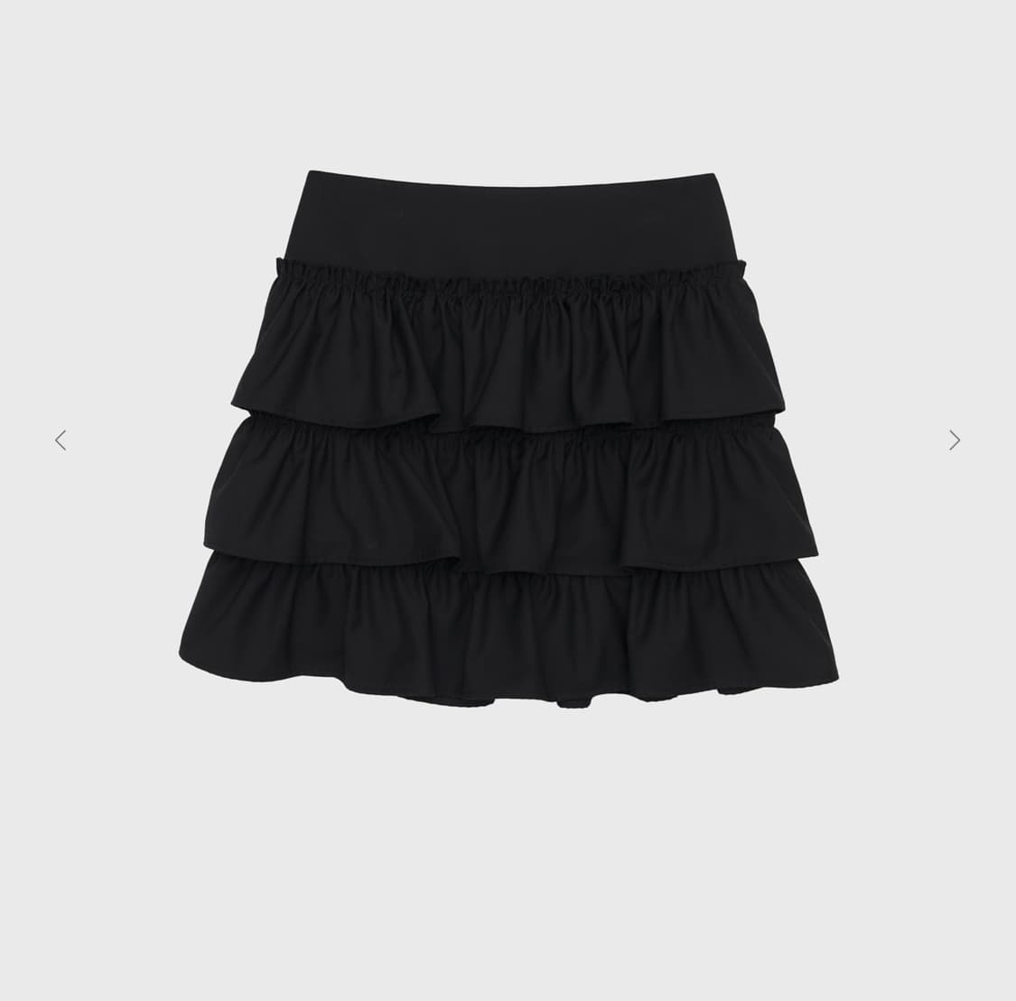 burmula RUFFLE MINI SKIRT (BLACK) 상품이미지1