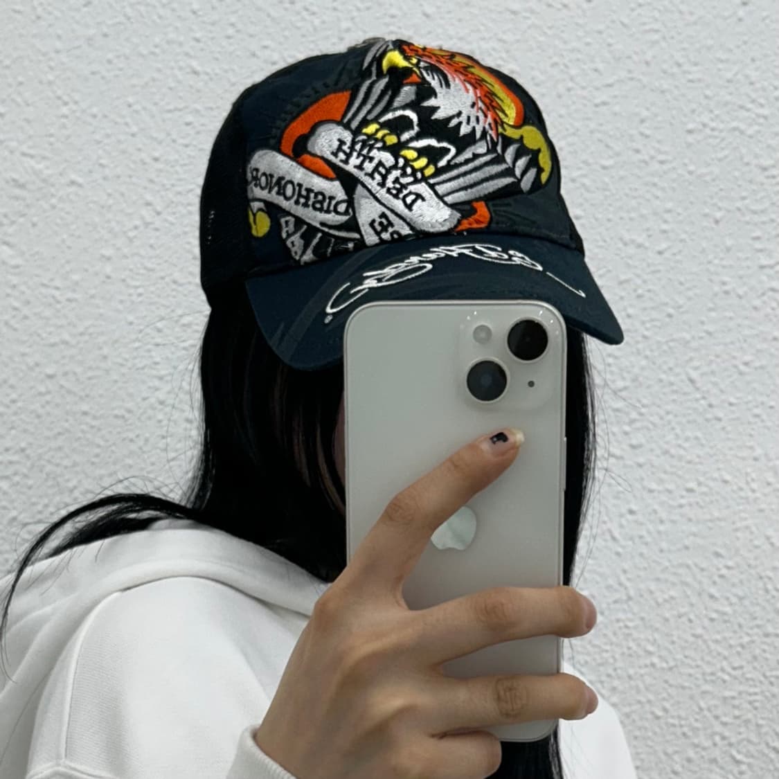 에드하디 타투프린팅 블랙 볼캡 상품이미지1