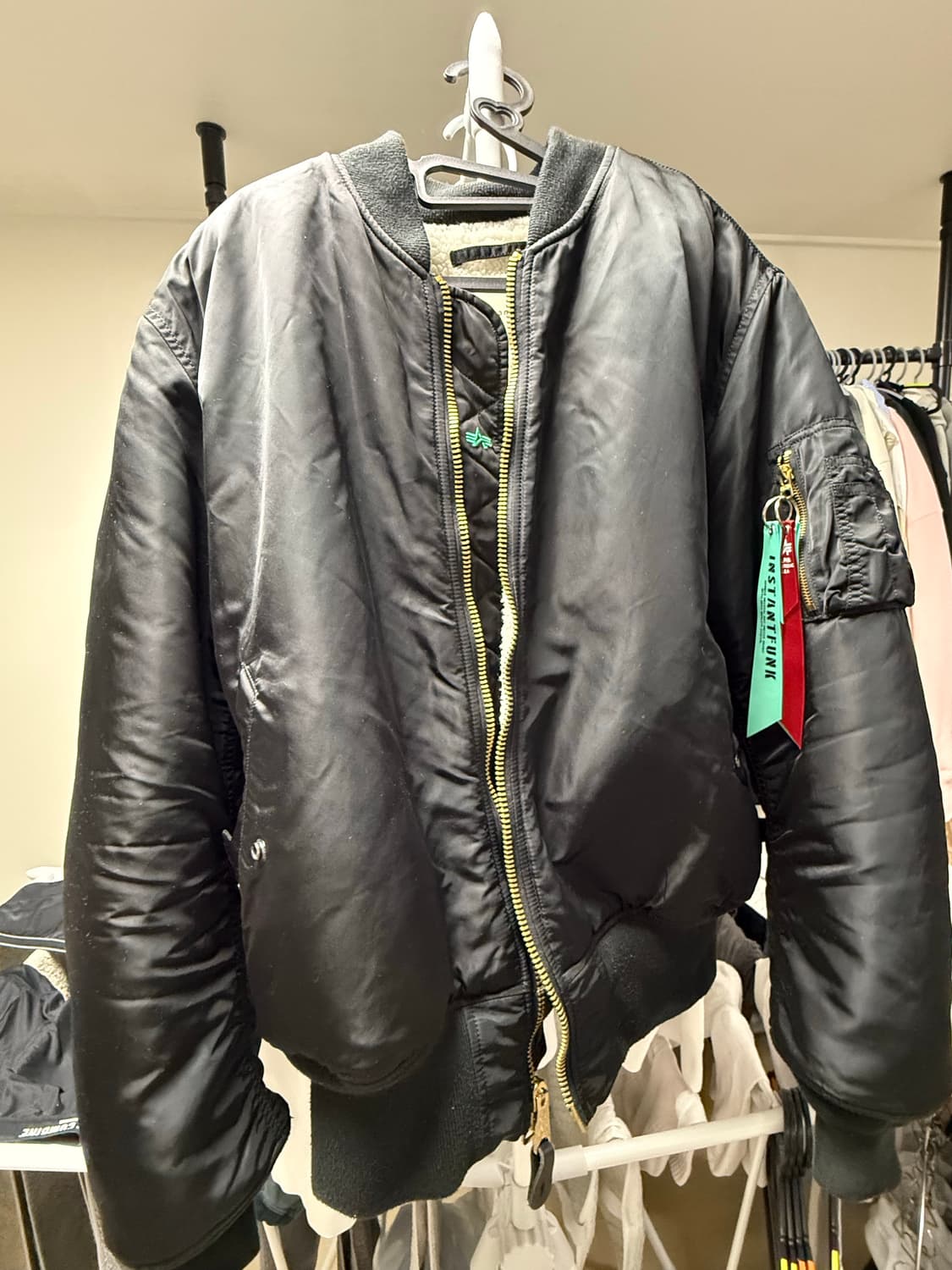 인스턴트펑크 x 알파인더스트리 MA-1 블랙 XL 상품이미지4