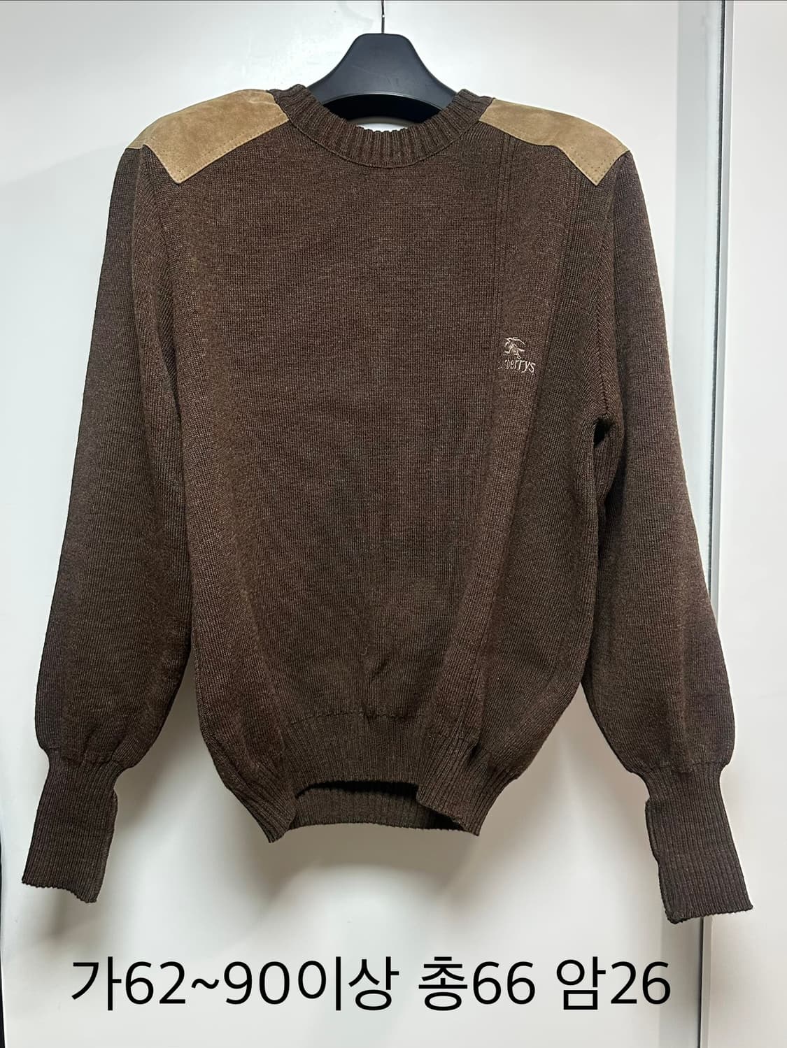 버버리 90s 코만도 브라운 울 패치 니트 상품이미지1