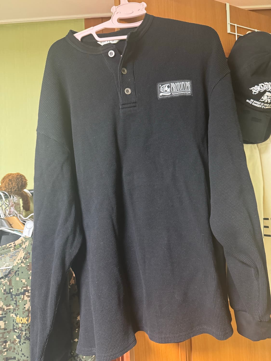 이티씨이 와플 헨리넥 롱슬리브 상품이미지1