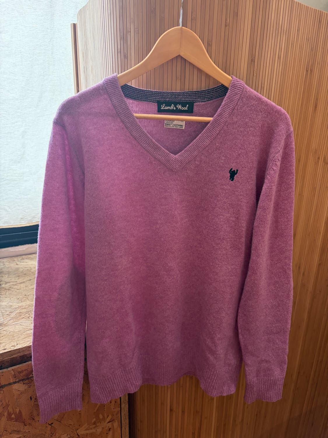 COEN Lamb's Wool Lavender V Neck Knit 상품이미지4