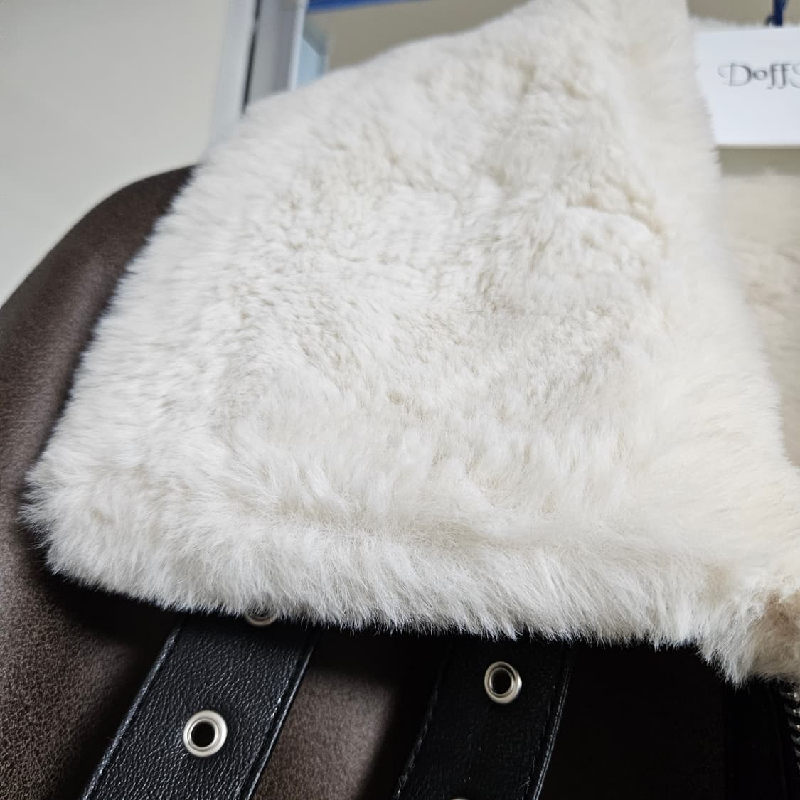 도프제이슨 무스탕 하이넥 레더 무톤 자켓 브라운 2xl xxl 상품이미지4