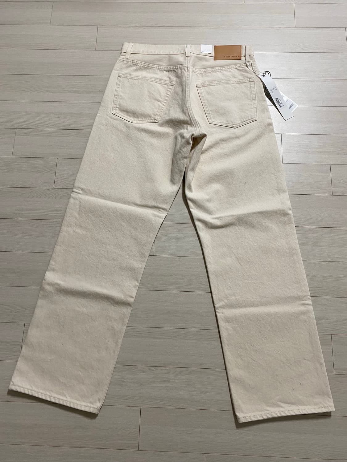 SUNFLOWER Loose Dess 아이보리 색상 데님 32 새상품 상품이미지2