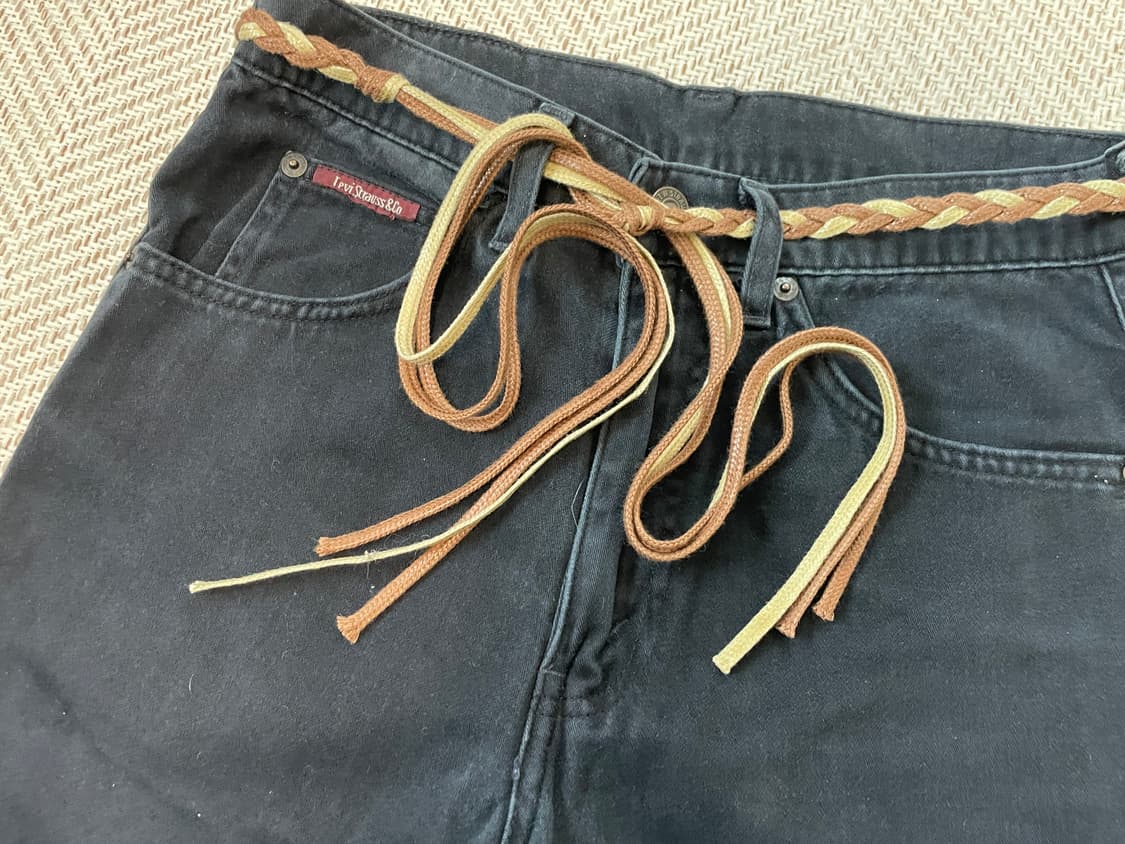 빈티지 프린지 웨스턴 웨빙 벨트  J03880 상품이미지3