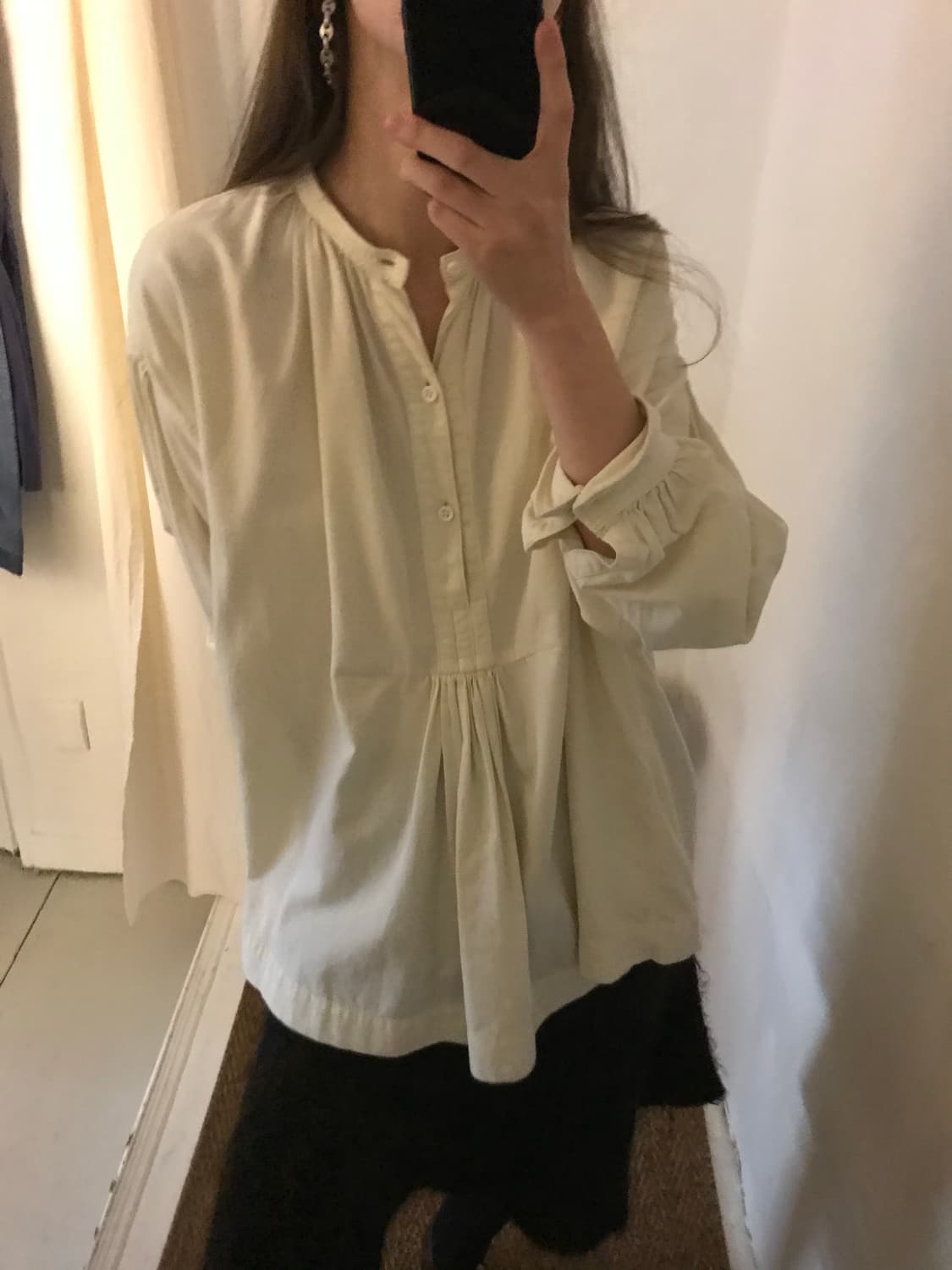henley neck blouse 상품이미지1