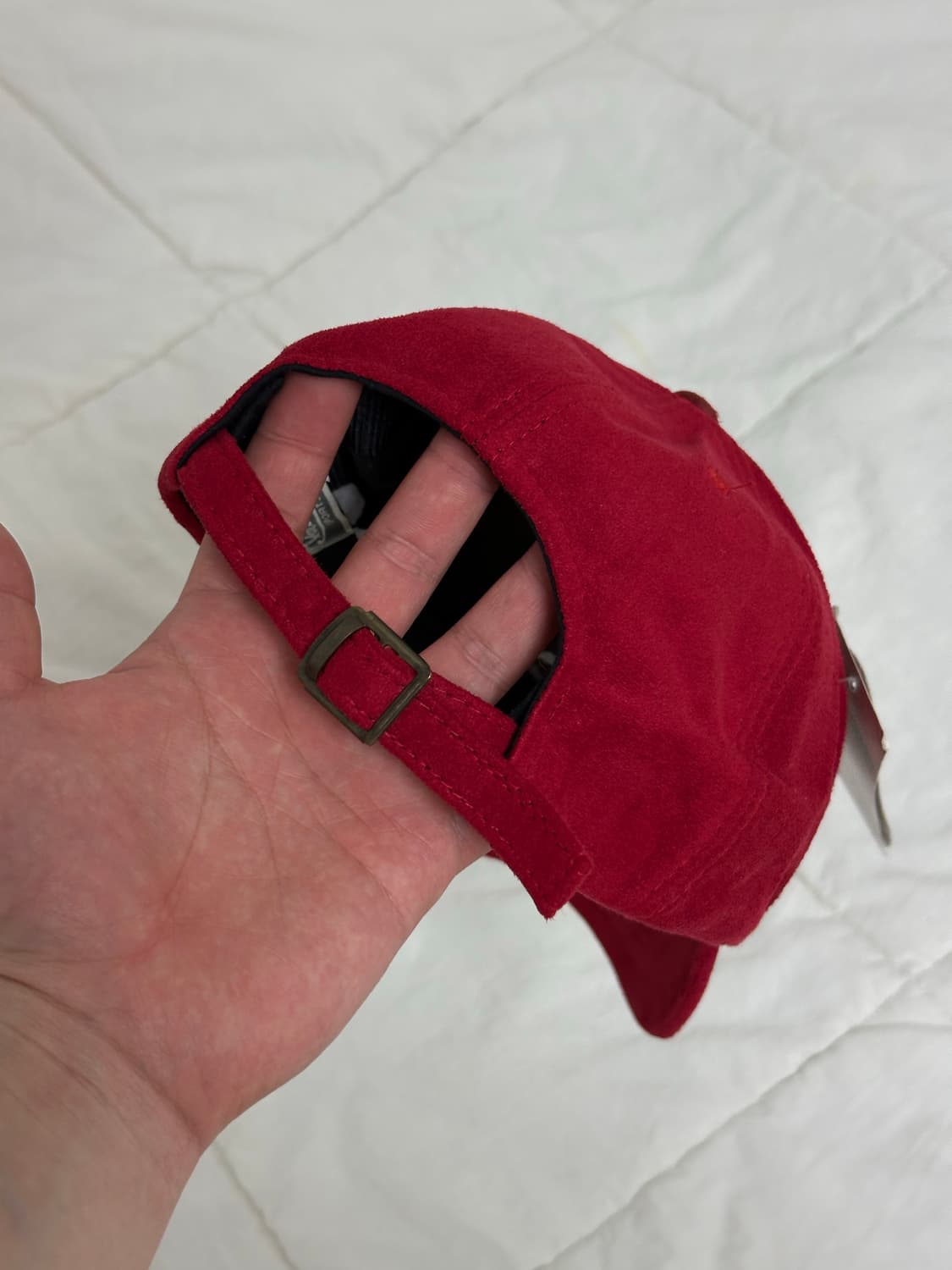 본더치 데드스탁 새상품 레드 스웨이드 캡 상품이미지5