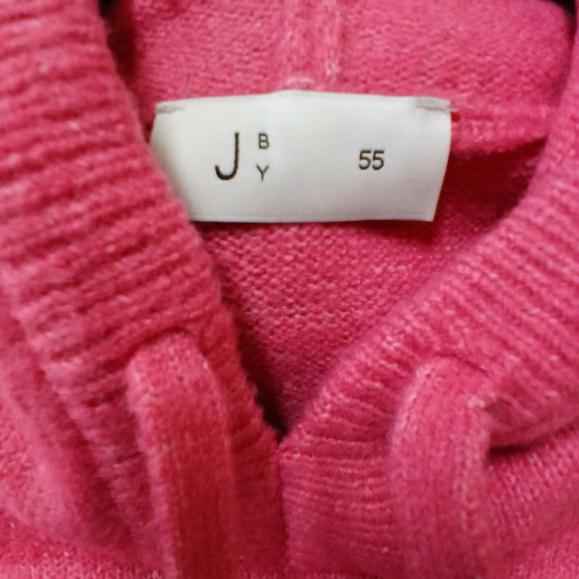 <새상품>JBY 핑크 후드 니트티 상품이미지5