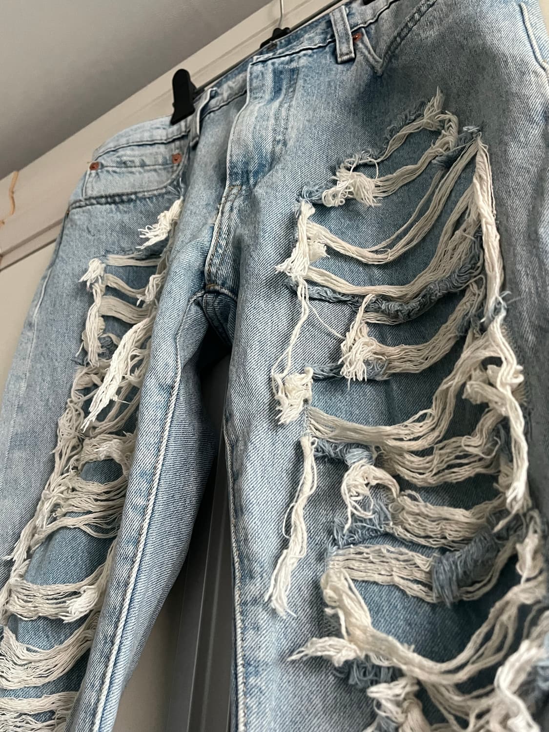 리바이스 프리미엄 하이볼 연청워싱 빅E 데미지진 청바지 데님팬츠 상품이미지2