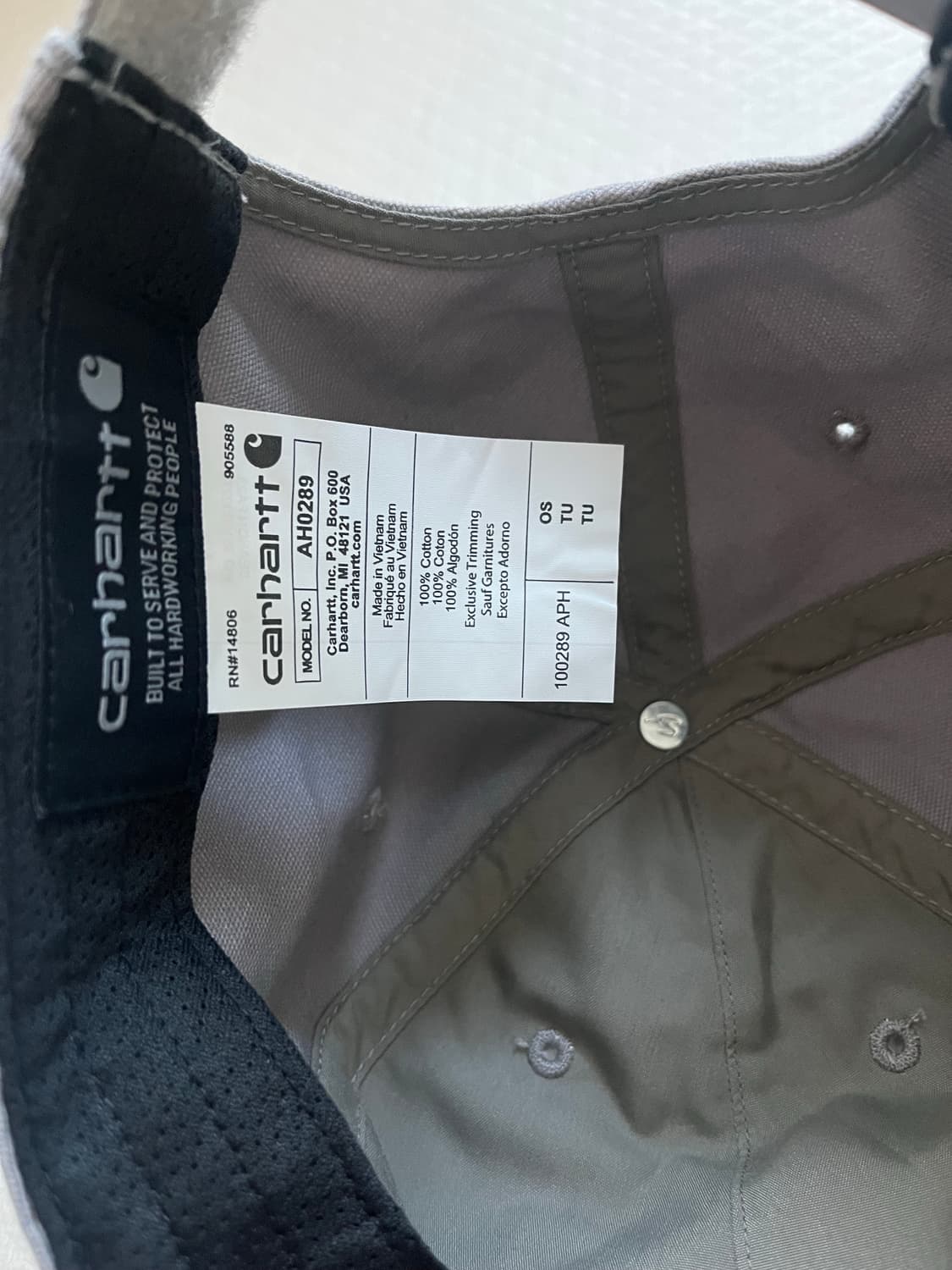 칼하트 볼캡(집에서 시착1회) 상품이미지2