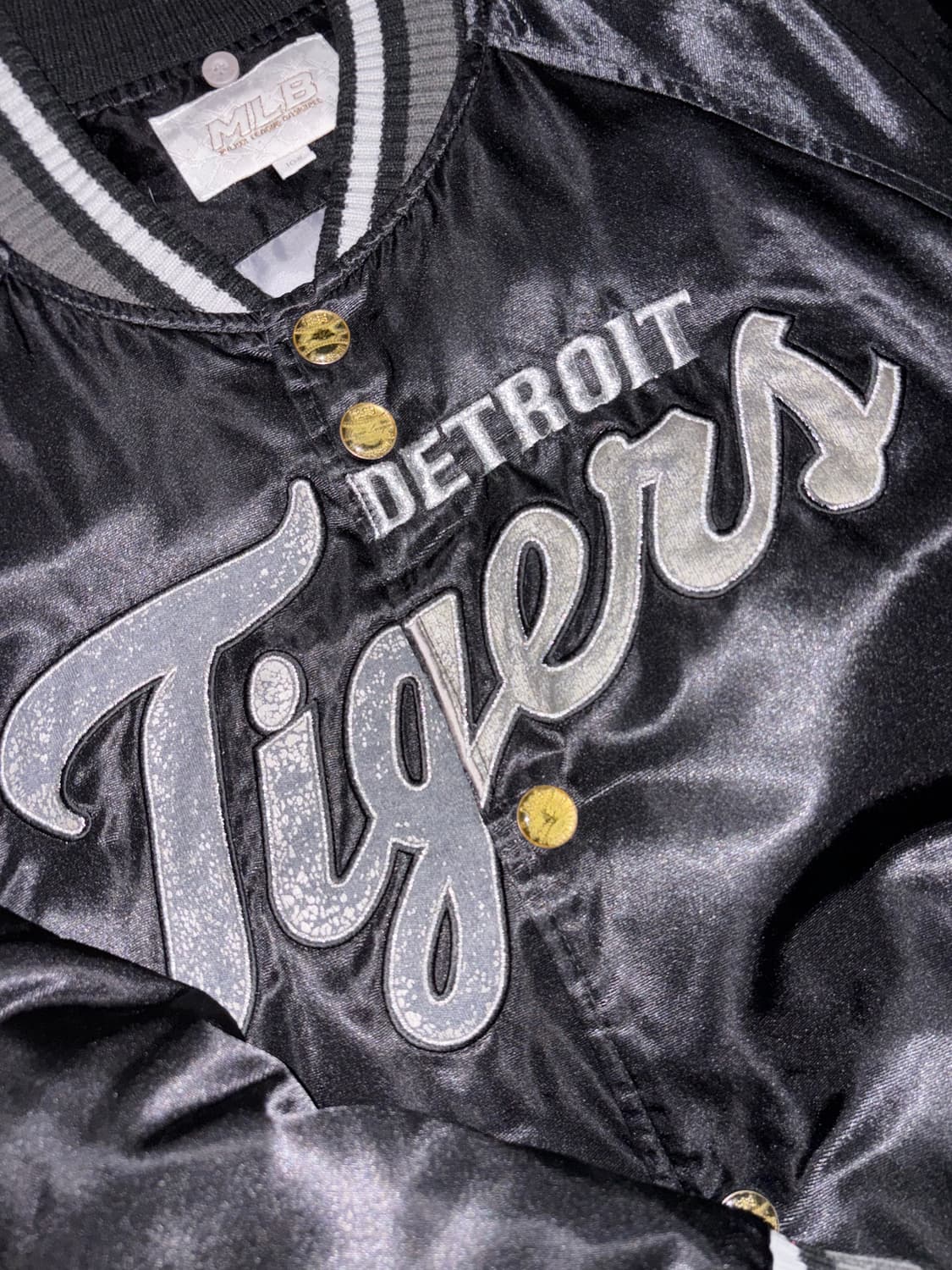 MLB Detroit Tigers 엠엘비 블랙 바시티 자켓 XL 상품이미지2