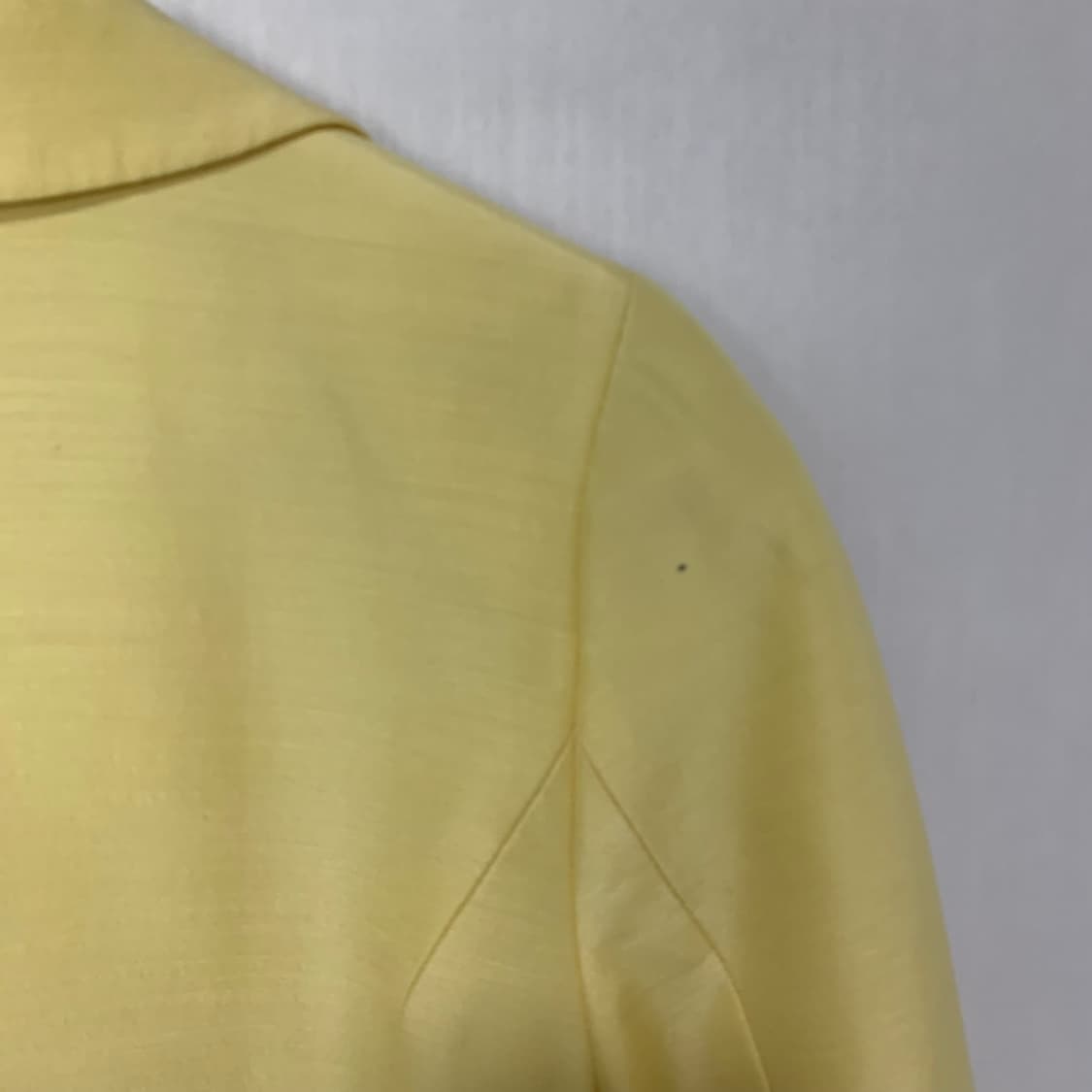 LANVIN 린넨 혼방 자켓 옐로우 랑방 여성 빈티지 세미크롭 자켓 상품이미지7