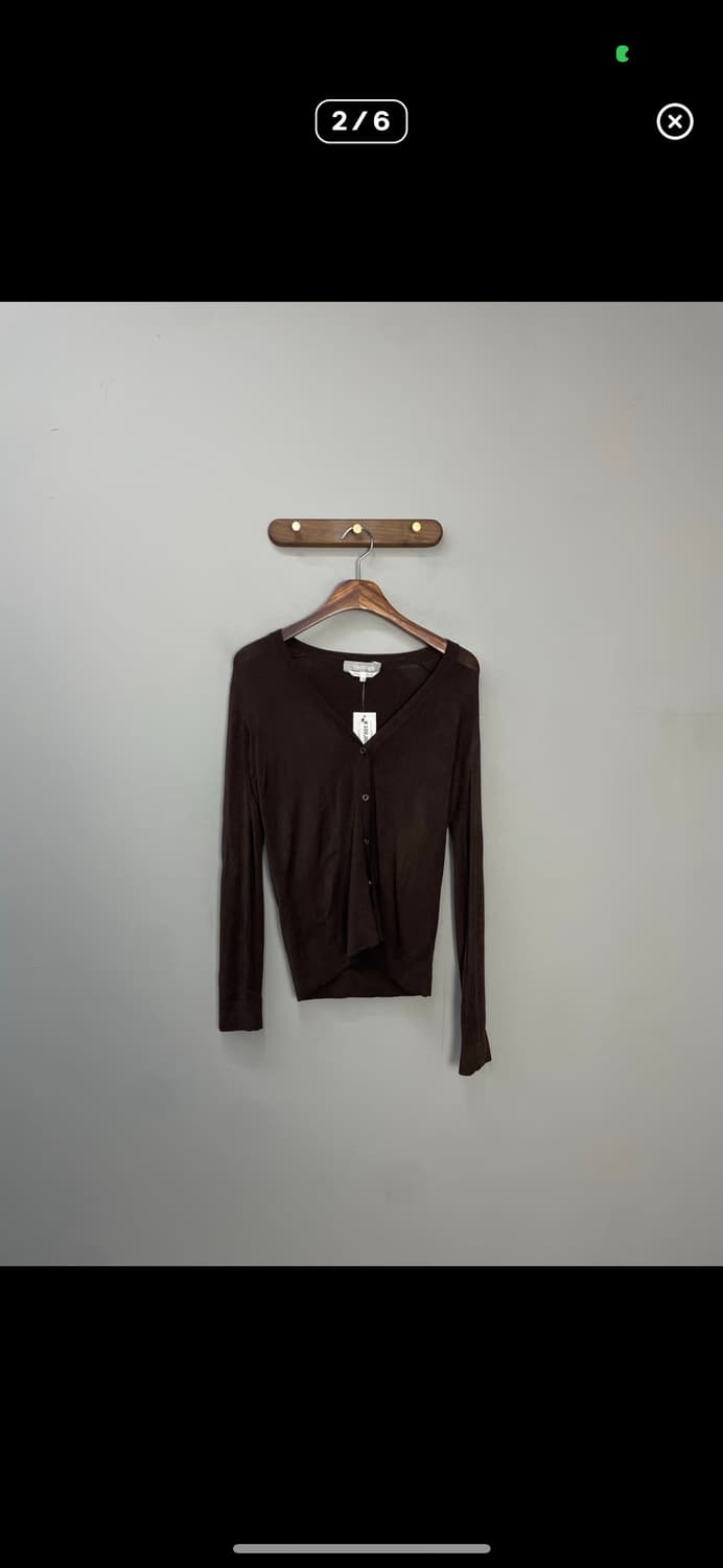 막스마라 브라운 브이넥 가디건 A3176 상품이미지2