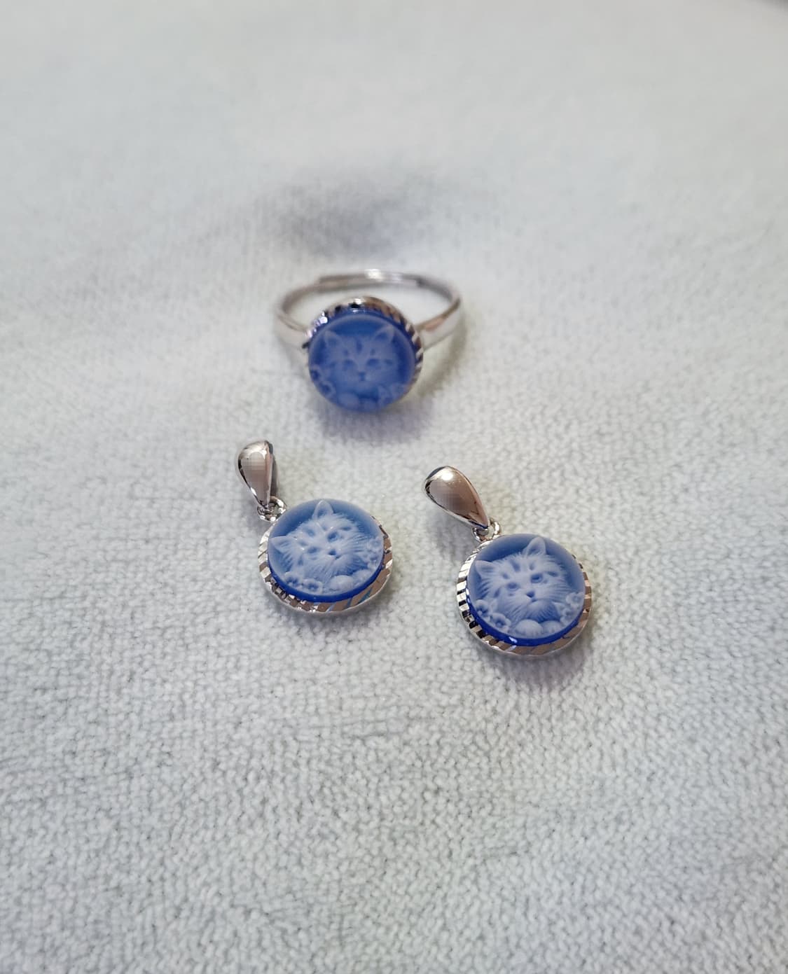 고양이 아게이트 카메오 펜던트, 반지 상품이미지9