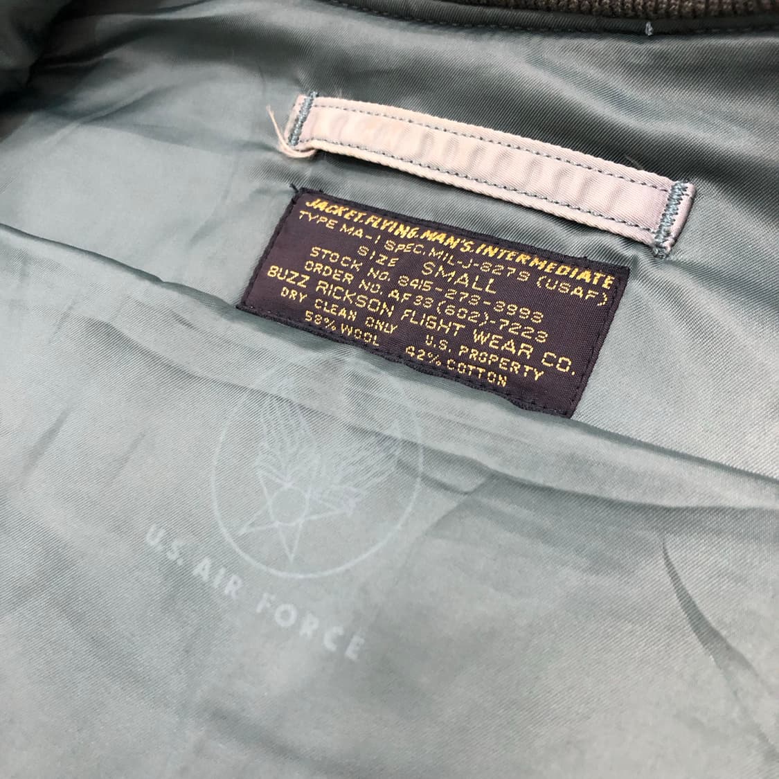 버즈릭슨 ma-1 빈티지 항공 점퍼 파일럿 자켓 S 상품이미지4