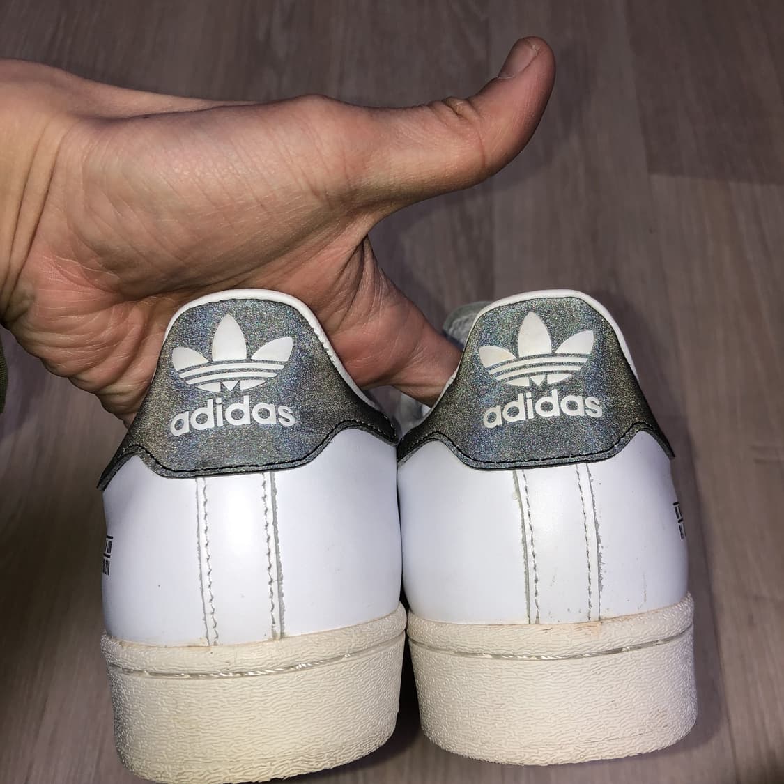 (265) 아디다스 adidas 리얼레더 슈퍼스타 화이트 265 상품이미지10