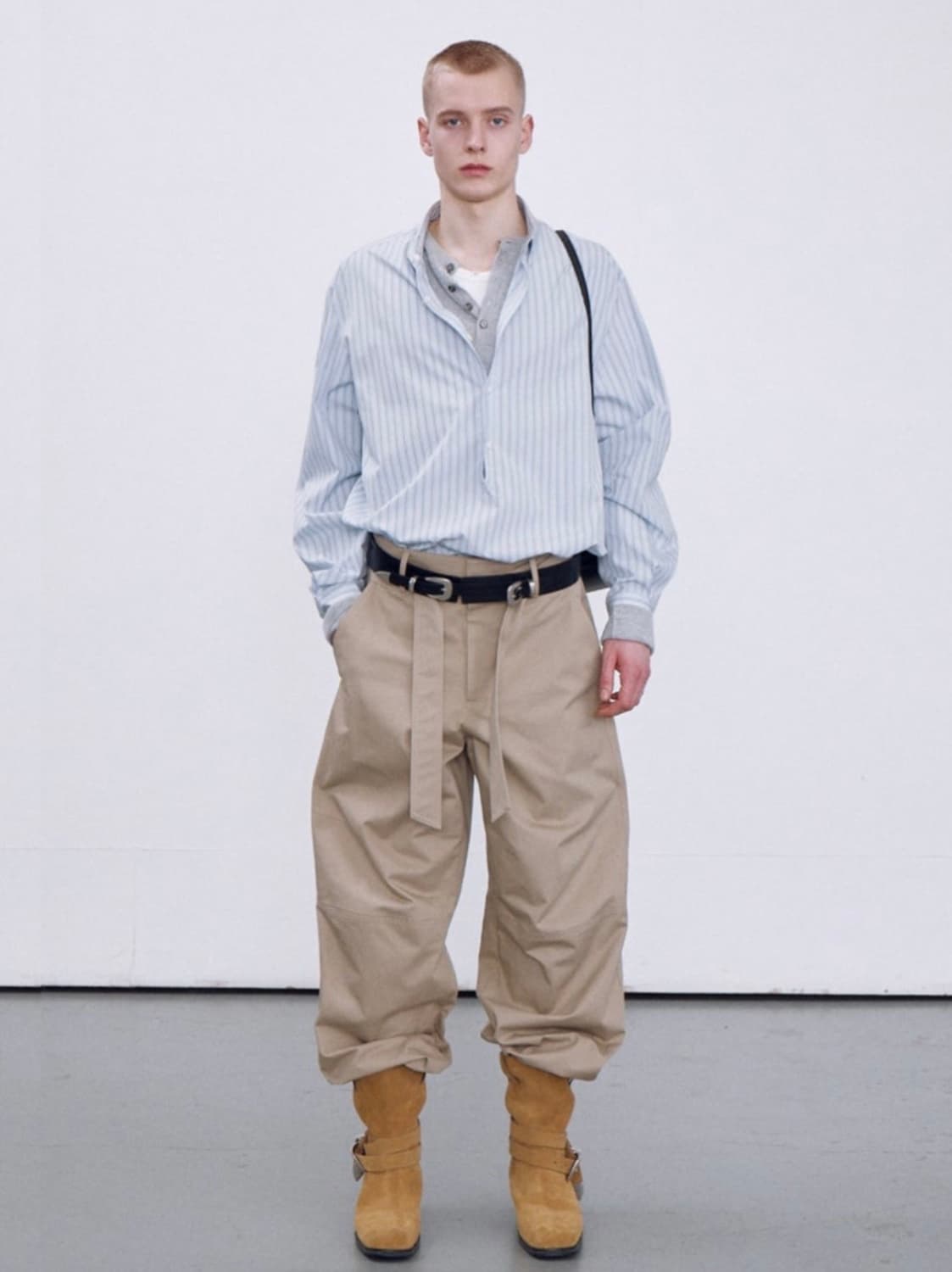 렉토 스트라이프 드로잉 셔츠 24SS 상품이미지1