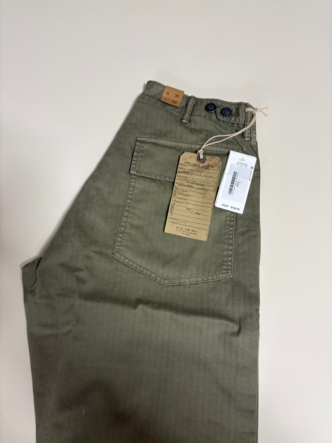 rrl 헤링본 퍼티그 팬츠 31/32 상품이미지1