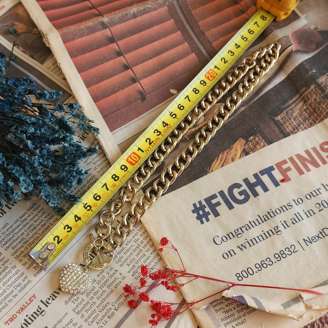 90s 프랑스 빈티지 쥬얼리 게스 볼륨 체인 스테이트먼트 목걸이 상품이미지9