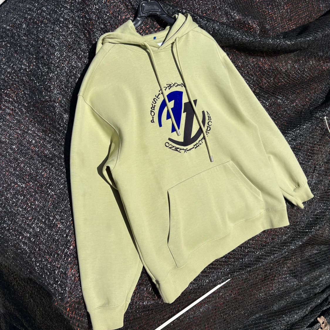 Ader Error x Zara 라이트 그린 자수 후드티 상품이미지5