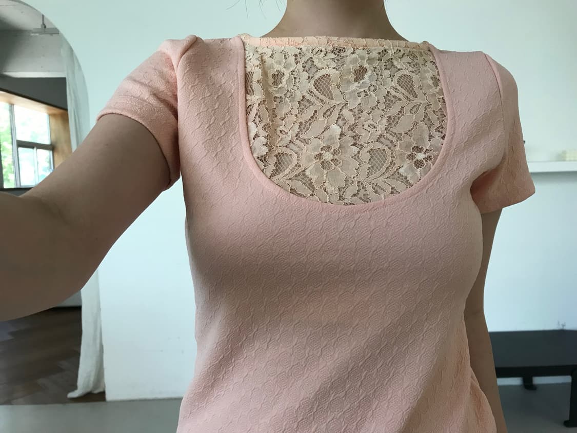 vintage peach lace top 상품이미지7