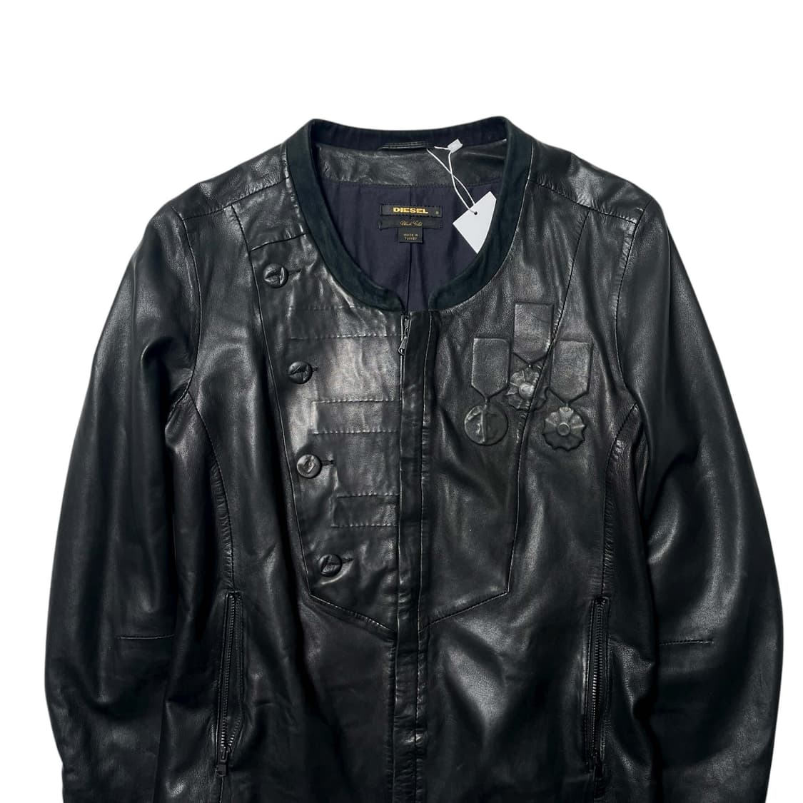 디젤 블랙 골드 3 메달 나폴레옹 레더 자켓 상품이미지2