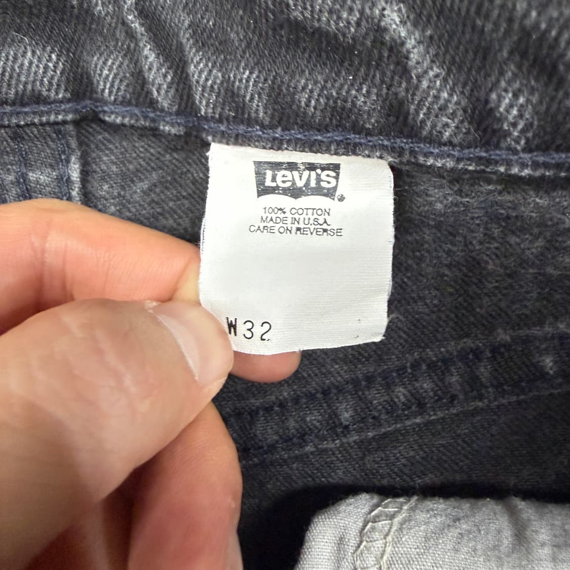 (30)90s 리바이스 levis 550 오렌지탭 흑청데님반바지 상품이미지4