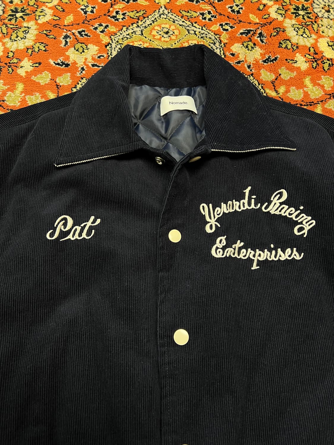 [F] 노마드 코듀로이 바시티 자켓 네이비 상품이미지3