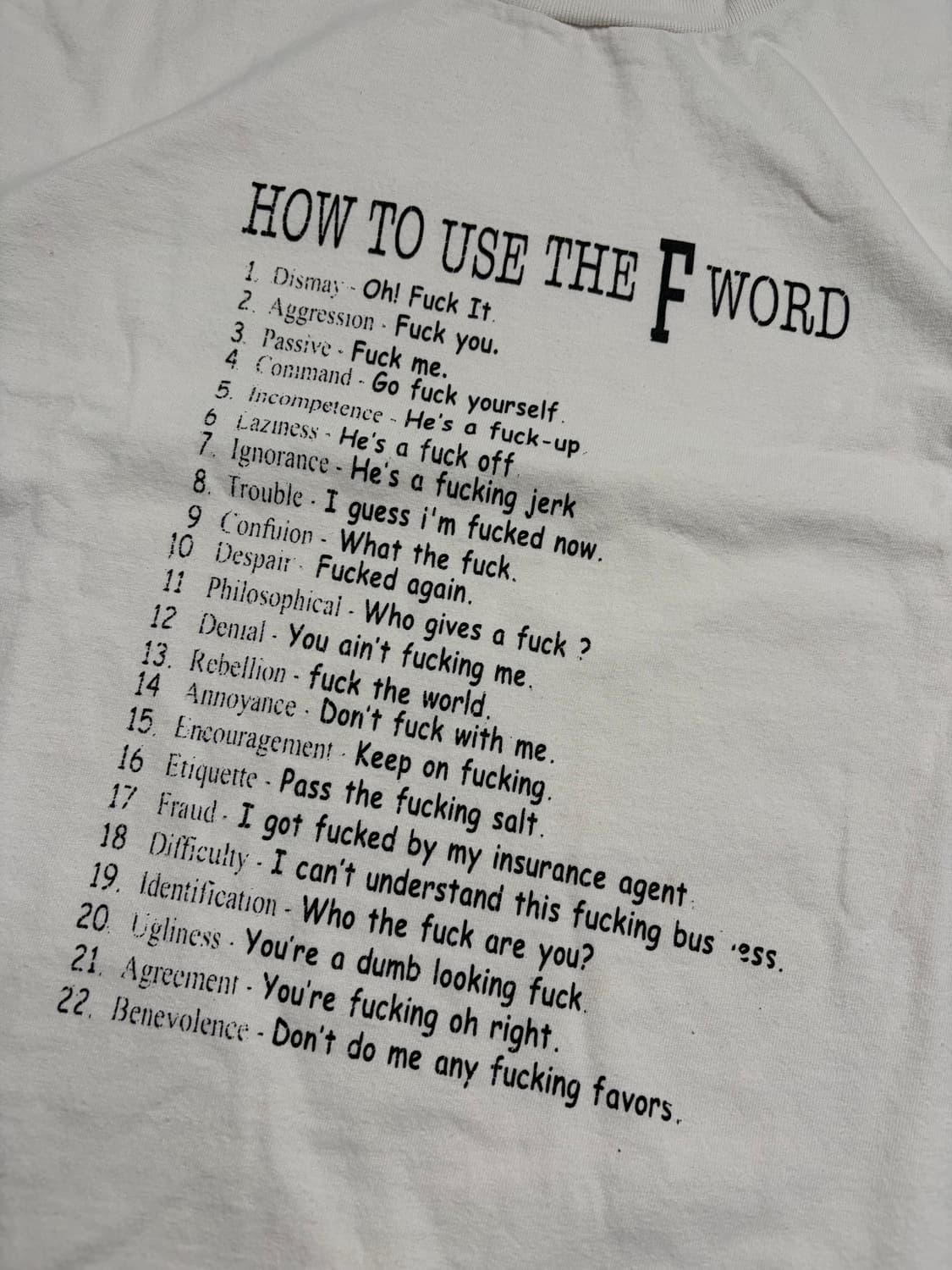 00s F Word Tee (white) 상품이미지5