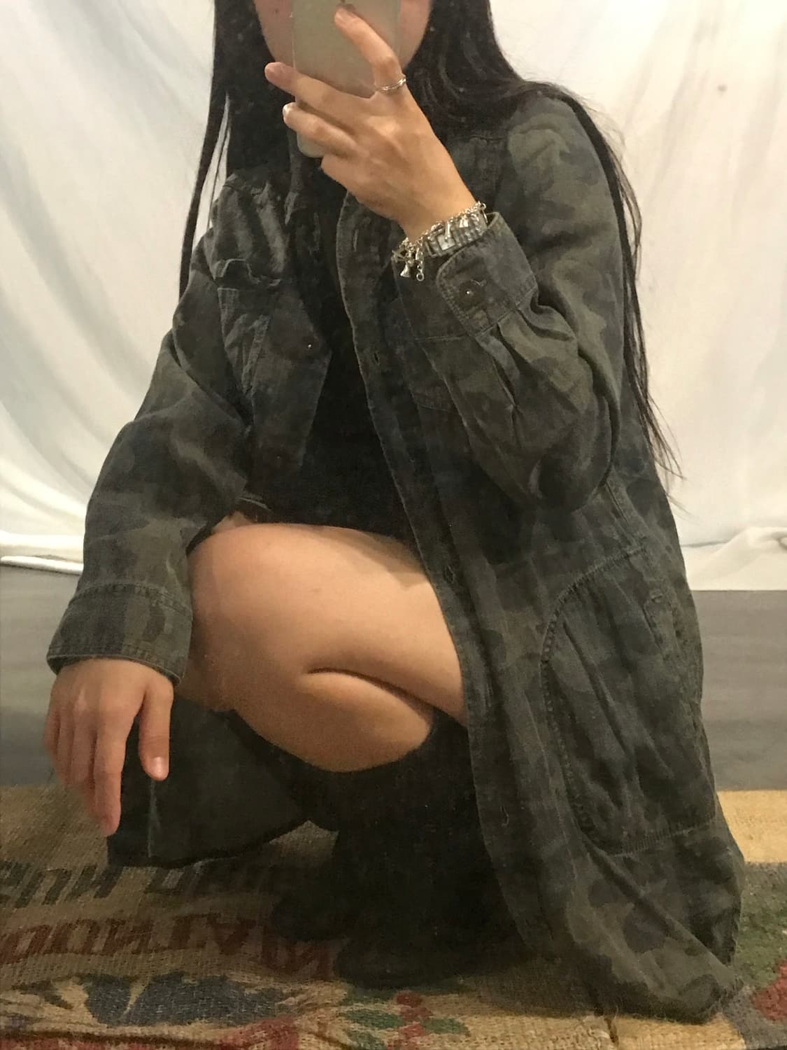 camo denim shirt dress 상품이미지6