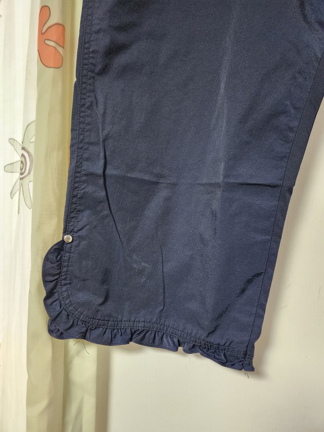 빅사이즈 7부 여성 바지 프릴 장식 39~40 상품이미지4