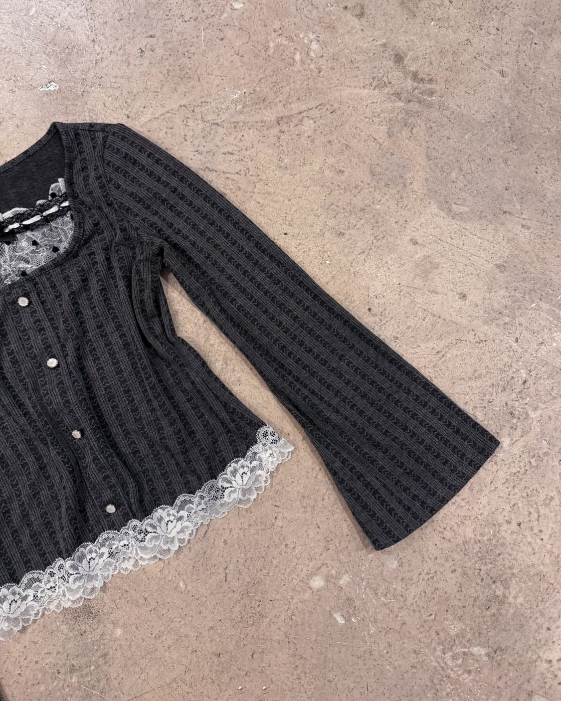 레이스 블라우스 레이어드 니트 상품이미지2