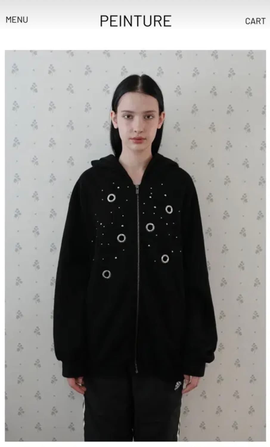 페인츄얼 스터드 써클 링 후드집업 상품이미지1