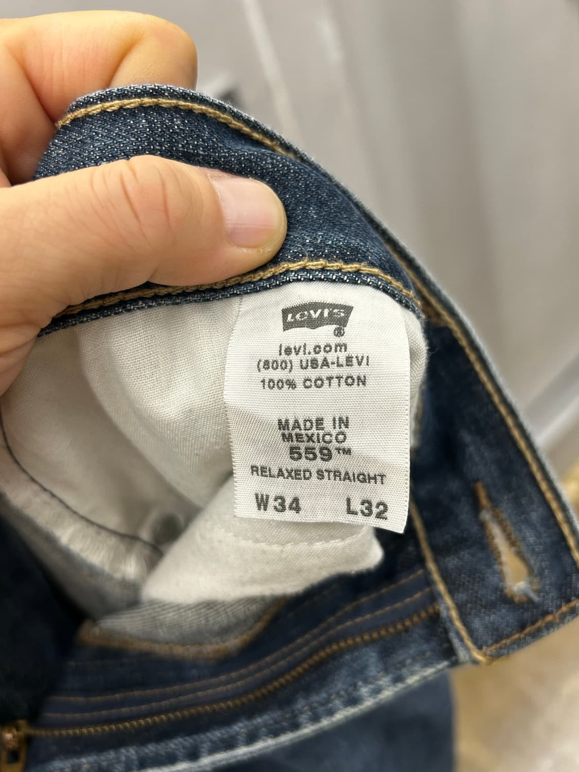 리바이스(LEVIS) 스트레이트 데님 진청 상품이미지6