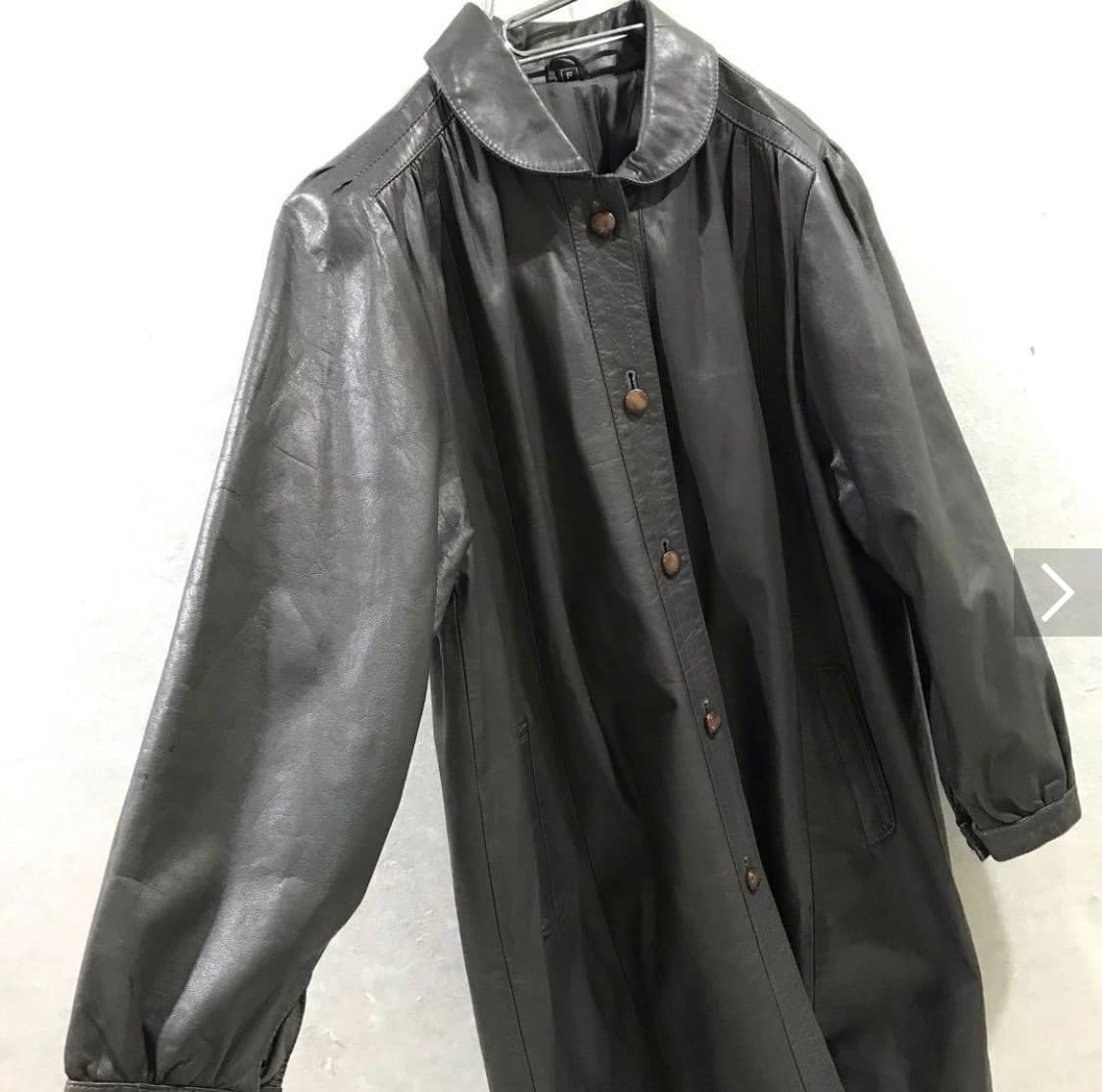 셔링 카라 레더 자켓  상품이미지1