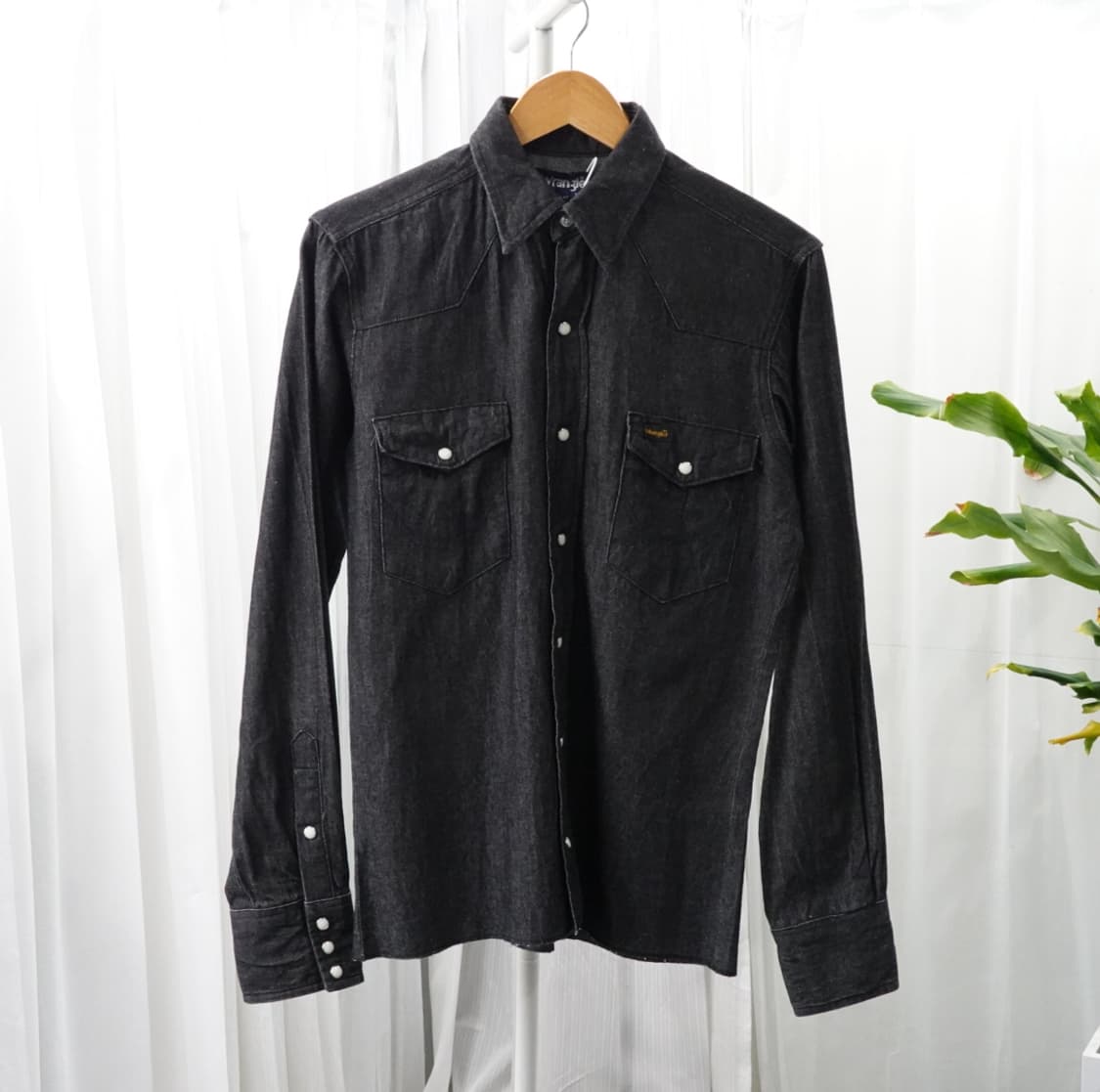 Wrangler 랭글러 블랙 데님 셔츠 1870 상품이미지2