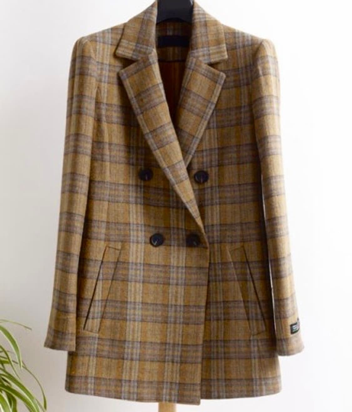 스페셜 울 블렌딩 더블버튼 머스타드 체크 울자켓 (고정가격) 상품이미지1
