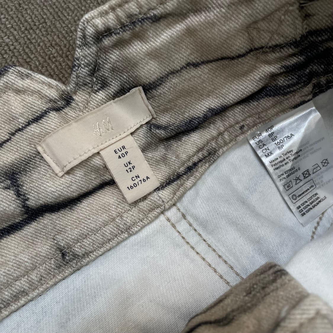 H&M 우먼스 하이라이즈 패턴 데님 40 상품이미지3