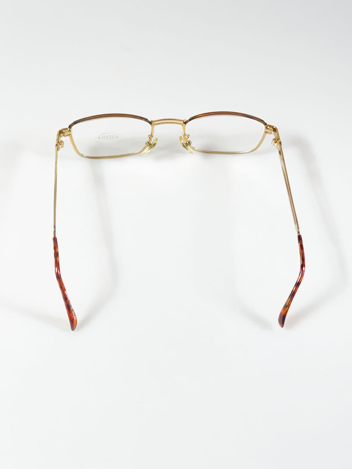 90s STAR 골드 슬림 스퀘어 메탈 빈티지 안경 상품이미지5