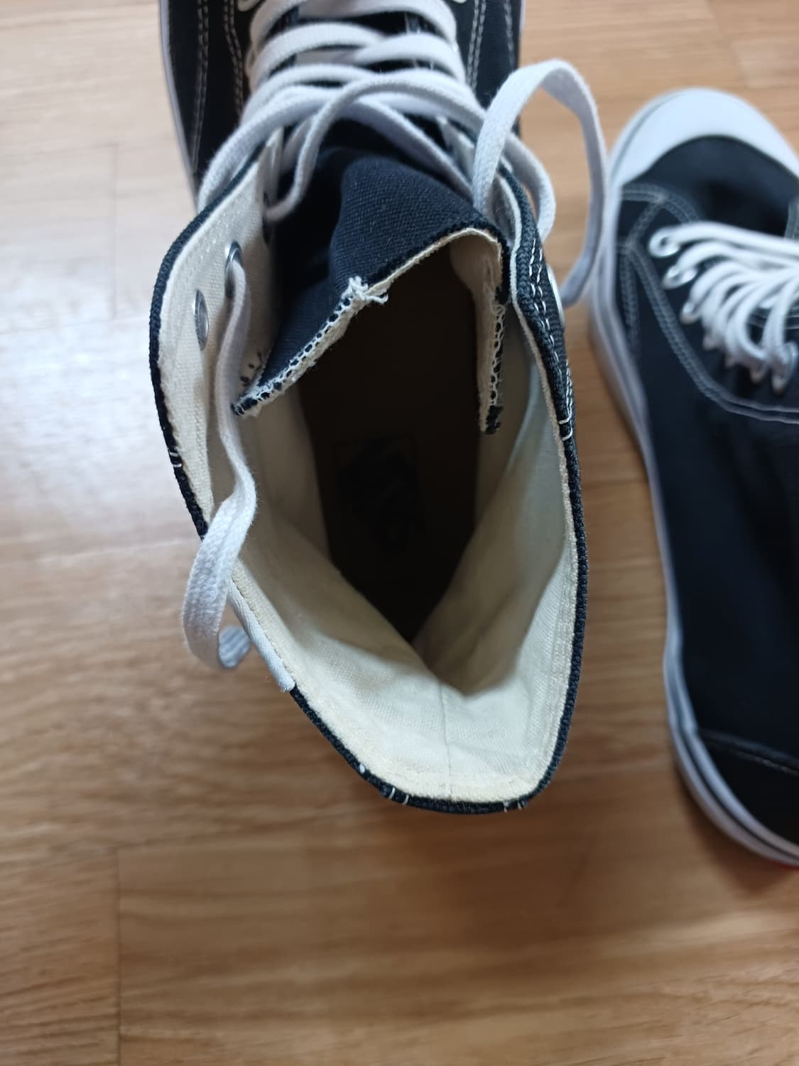 반스 블랙 캔버스 하이탑 270 vans 컨버스 척 275 상품이미지8